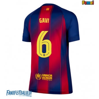 Barcelona Paez Gavi #6 Tricou Fotbal Replică 2025-26 Femei Acasa